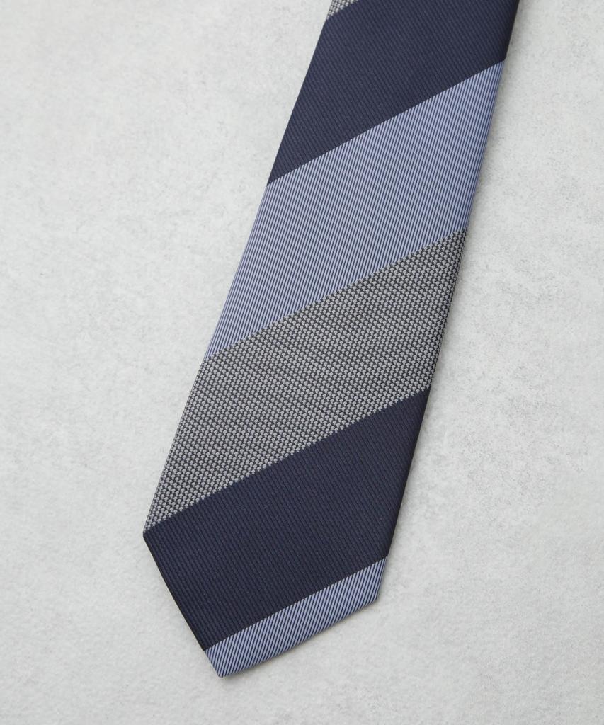 [Nano Universe] Kyoto Washable Stripe Tie, Size 1, Men's F 115, Saxophone Blue, 668-5142202