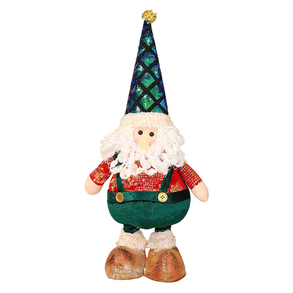 Christmas Decorations Figurine Christmas Standing Ornament with Retractable Spring Legs Home Holiday Decoration