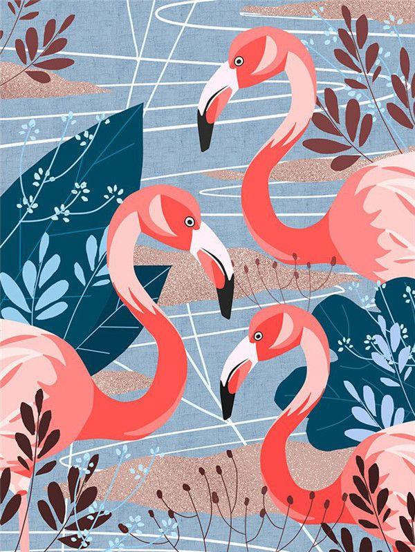 RUOPOTY Acrylic Painting By Numbers Flamingo Animals Paint On Canvas Coloring By Numbers Gift Home Decor Wall Room