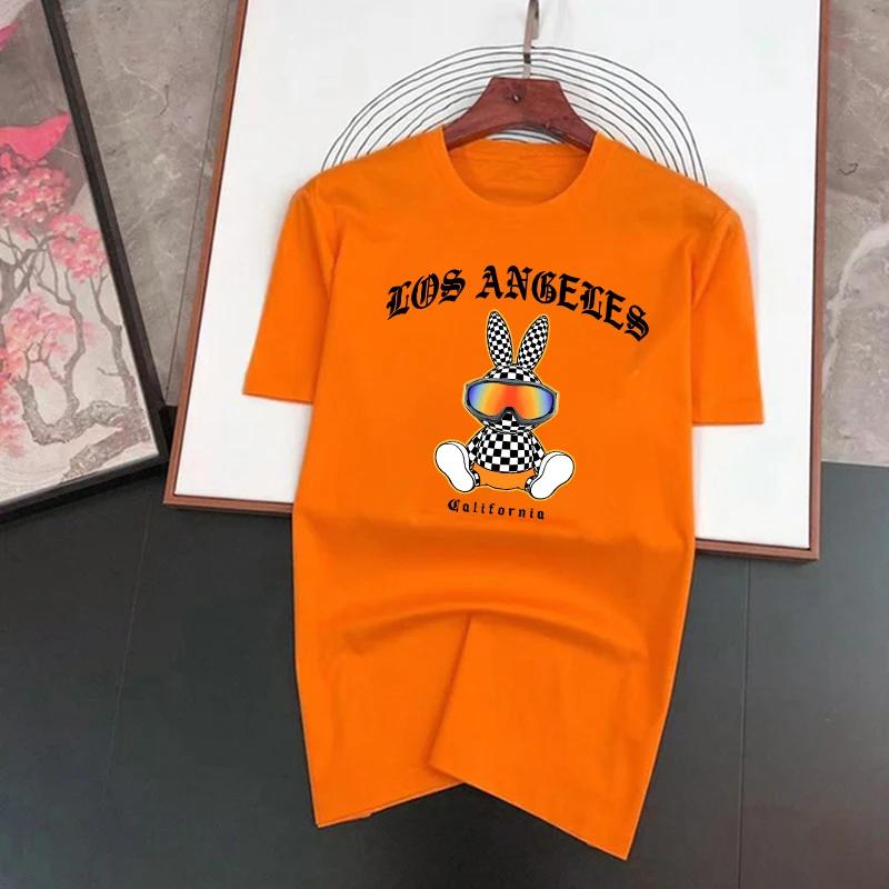 2023 Hip Hop T-shirt Cotton Fashion Tshirt Male Rabbit Graphic Short Sleeve Harajuku Classic Streetwear Tops Men and Women Tees