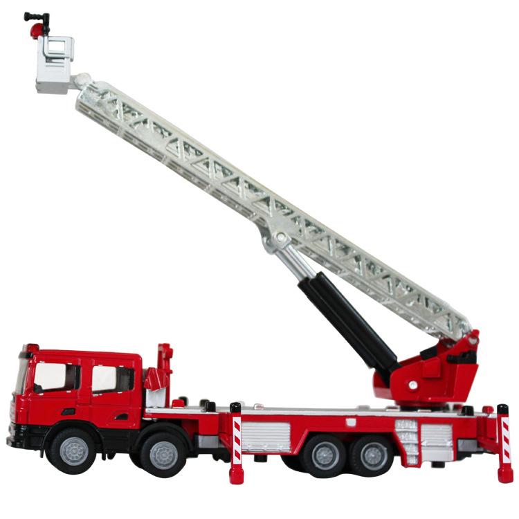 KDW625012 Alloy Fire Truck Model Toy with Ladder