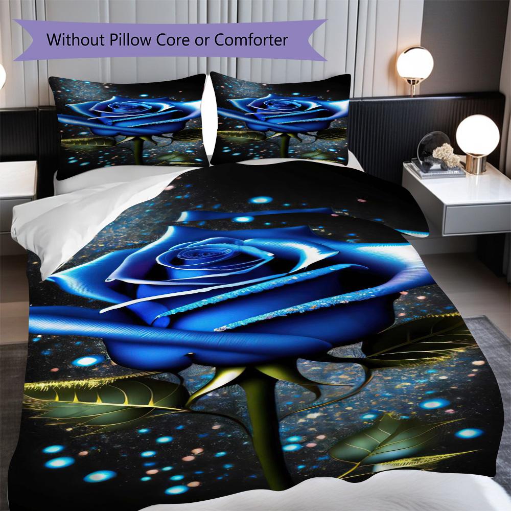 

1PC Rose pattern Bedding Quilt Set Quilt Cover Pillowcase Home Decoration Birthday Gift (1 * duvet cover + 22 * pillowcase, without core) 135x200cm