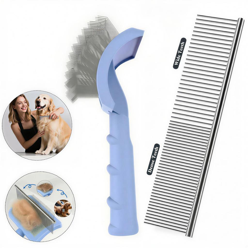 Dog Grooming Comb Shedding Hair Remove Needle Brush Slicker Massage Open Knot Comb Hair Tool Large Dog Pet Supplies Accessories