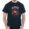 Vintage Colorado Centennial State Skiing Womens or Mens Crewneck T Shirt Tee
