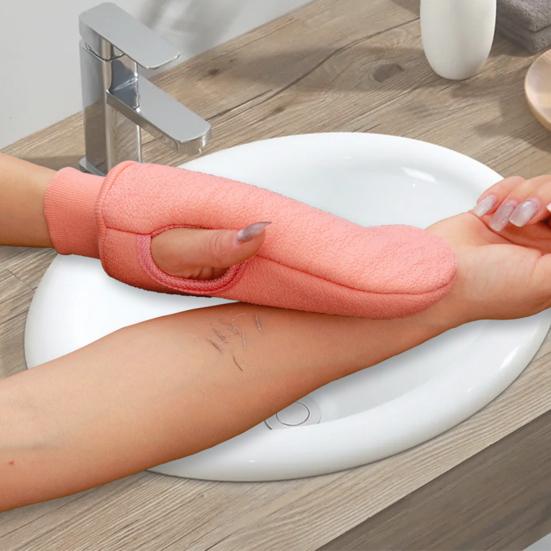1 Pair Exfoliating Bath Gloves Double-Sided Gentle Exfoliation Deep Massage Shower