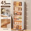 Gap Flip-Top Kitchen & Living Room Storage Cabinet for Toys, Clothes, Snacks - Plastic Organizer Box