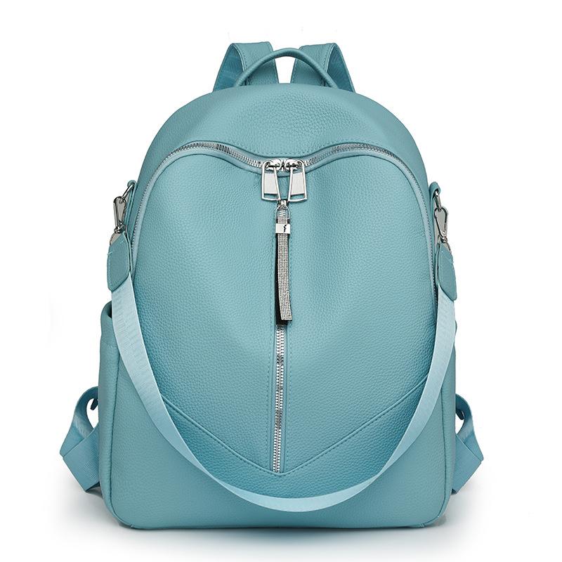 New Casual Backpack Women's Backpack Large Capacity Fashion Pu Schoolbag Trend Travel Women's Bag