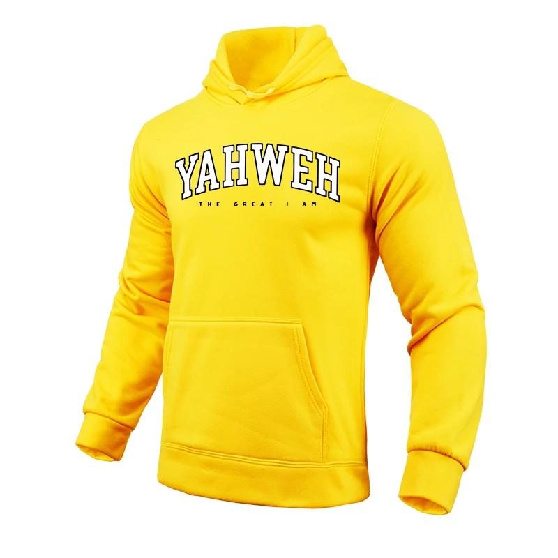 Yahweh Printed Hoodies for Men Men's Hooded Long Sleeve Sweatshirt All Season Daily Casual Sporty Fashion Pullover