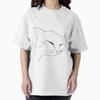 Minimalist Sleeping Cat Line Art? Oversized T-Shirt