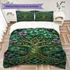 Tree of Life Pattern Bedding uilt Set uilt Cover Pillowcase Home Decoration Birthday Gift (1 * duvet cover + 2 * pillowcase  without core)144