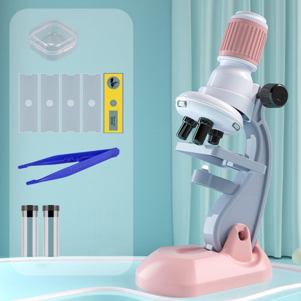 200x 600x 1200x Children Microscope Kit HD Child Biological Microscope Toy  School