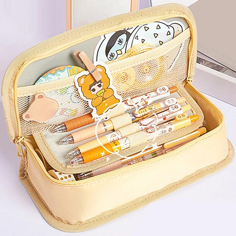 Multifunctional Large Capacity Pencil Case, Office Stationery BagSchool Supplies for Children, 1 Piece as a Gift