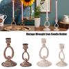 1 ks Umělecký svícen z tepaného železa Vintage svícen z tepaného železa Rustikální dekorace na stůl Elegantní S/L