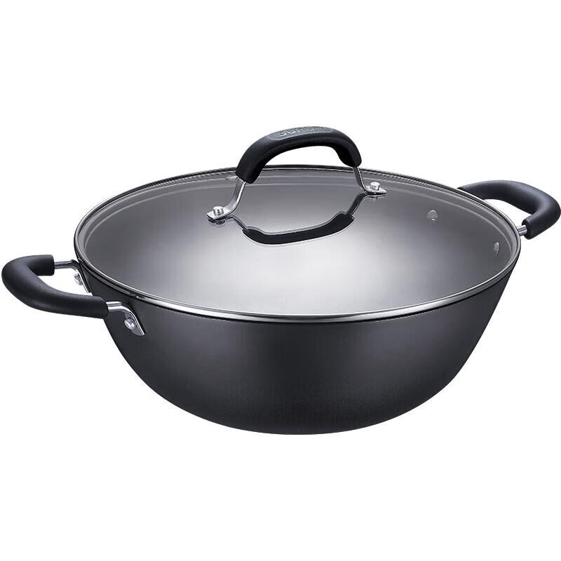 Supor Cast Iron Wok with Double Handles