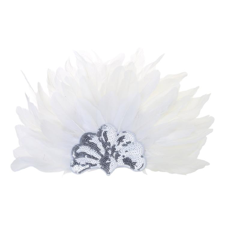 Feather Flapper Headband Masquerade Headpiece Mardi Gras Art Hair Accessories