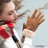 Warm Gloves Women's Winter Velvet Thickened Outdoor Cycling Fingers