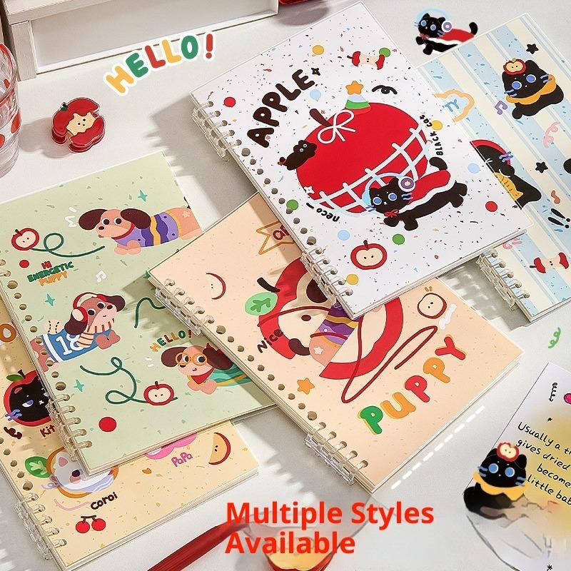 American Apple Loose-leaf Book High Value Coil Student Cute Girl Notebook Diary Stationery
