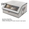 Portable Hat Case for Travel Foldable Storage Bin, with Clear Window And Handle, Dustproof Wardrobe Box Non-woven Fabric Baseball Cap Organizer,