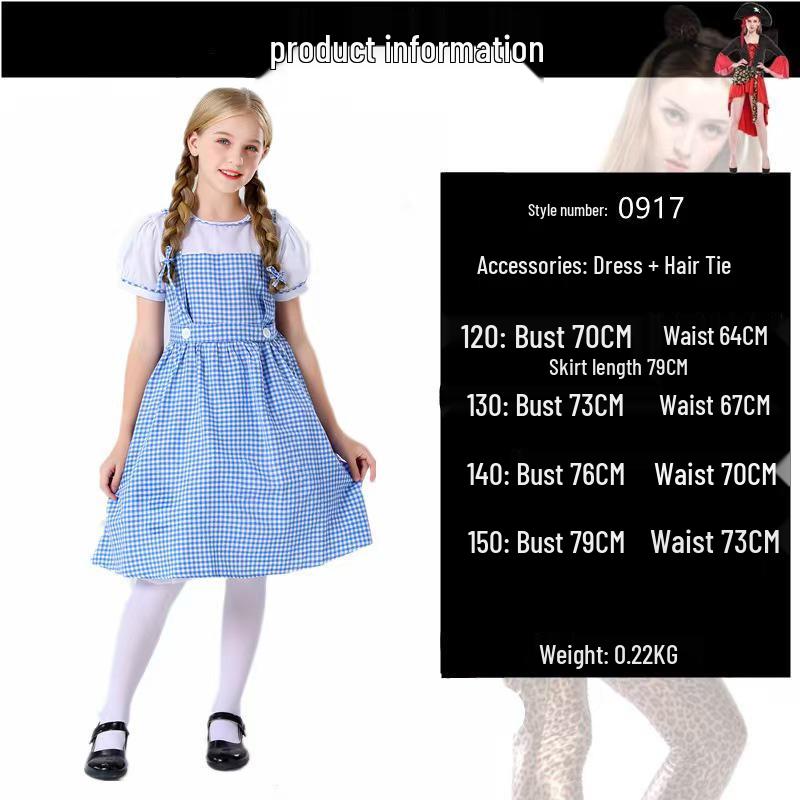 Children s Fairy Tale Dress: Plaid Farm Girl Costume for June 1st Children s Day  Halloween 150 платья