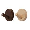Adhesive Wall Hook No Drill Wooden Hook Wood Oil Waterproof Processing Hook for Bathroom Kitchen Coat Towels