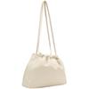 Calvin Klein Vintage Casual Commuter Pleated Drawstring Cloud Bag Women Shoulder Bag Khaki Beige 4K3027G-PD7