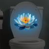 Glow-In-The-Dark Toilet Sticker Lotus Wall Sticker Self-Adhesive Removable Sticker Bathroom Decal Car Sticker Home Decor