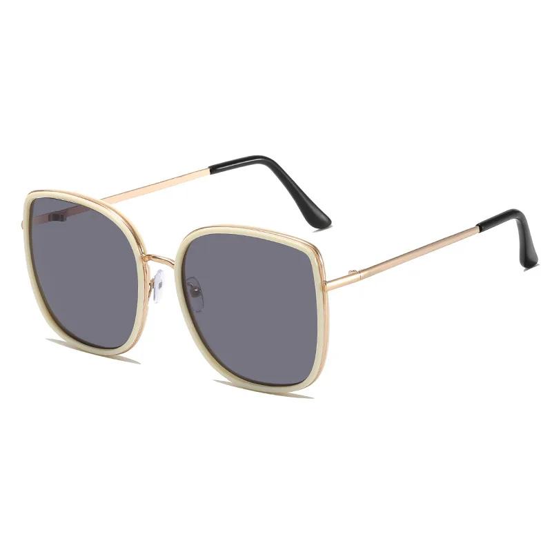 Novos Óculos de Sol da Moda Femininos Uv400 Lentes Degradê Óculos de Sol Oversized Retrô Quadrado Luxo Oculus Para Es