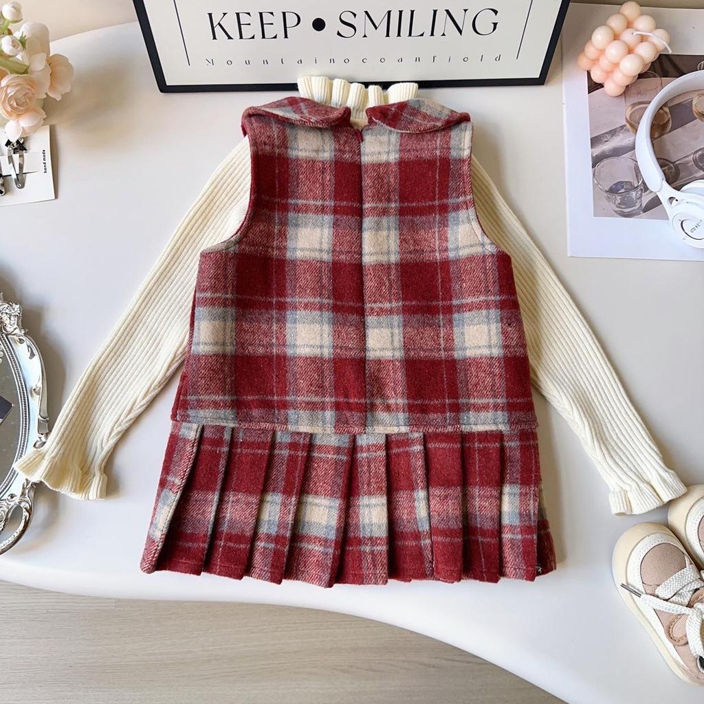 Winter Princess Sleeveless Dress - Fleece Lined, Thickened, Fashionable Baby Girl Vest Style AWA761