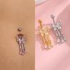 Bow Butterfly Navel Piercing Elegant Curved Barbell Fashion Dangled Belly Ring  Party