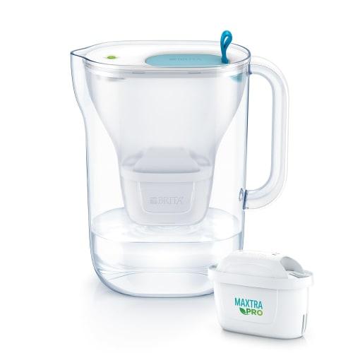 BRITA Water Filter, Jug-Style, PFOS/PFOA Removal Tested, Filtered Water Capacity: 1.26L (Total Capacity: 2.4L), Style Blue, [Official Japanese Product