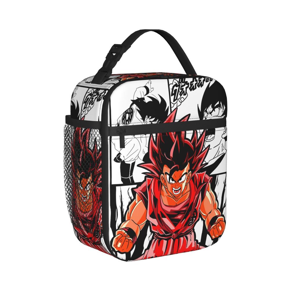 DBZ Goku Kaioken Insulated Lunch Bag Thermal Bag Reusable,Meal Container Leakproof Lunch Box Tote Men Women School Picnic
