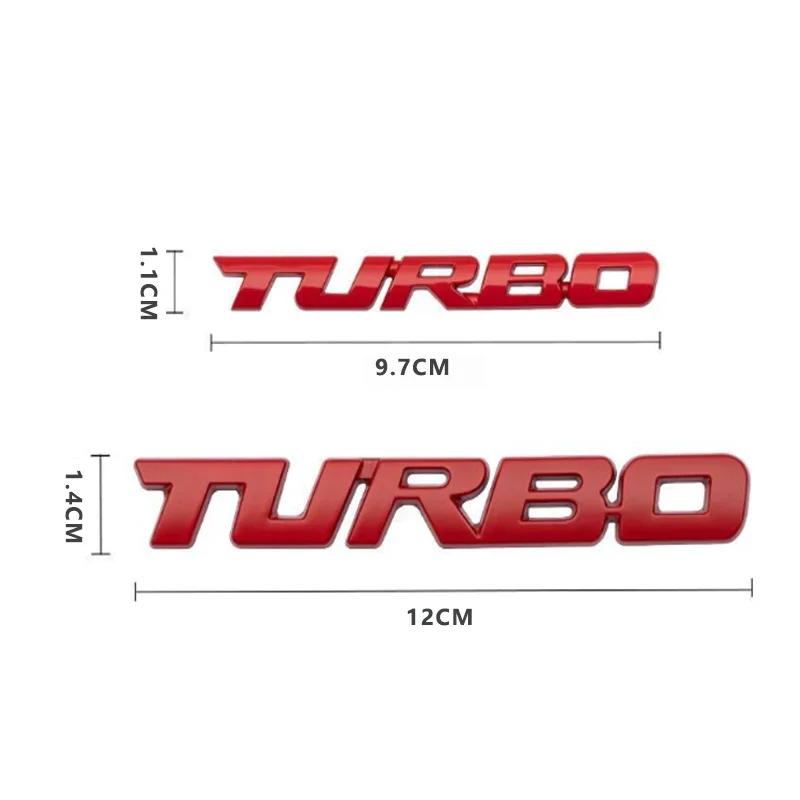 3D Turbo Klistermärke Metall Krompläterad Zinklegering Märke Emblem Dekal Bildekal Klistermärke Bak-/Sidodekal Biltuning Tillbehör
