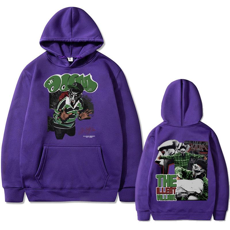 Rapper Mfdoom Madvillainy The Illest Villa Double Sidprint Hoodie Male Loose Hip Hop Sweatshirts Men Fleece Cotton Hoodies