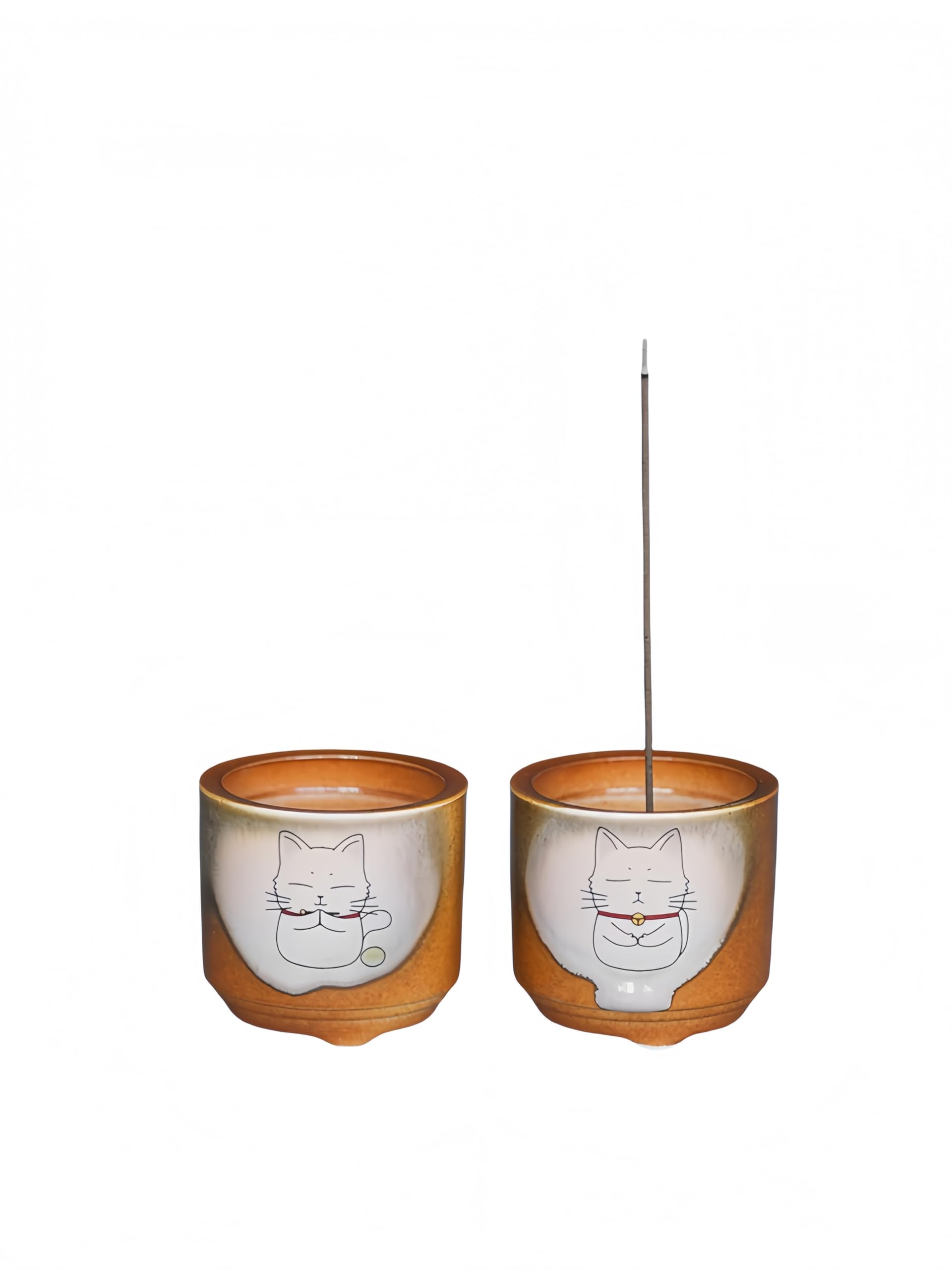 

Ceramic incense holder, incense burner, cat, pet altar, pet memorial (Zazen pattern cat)