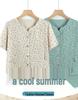 Grandma's Summer Cotton Short Sleeve Shirt - Women's Cotton Linen Top for Middle-aged and Elderly