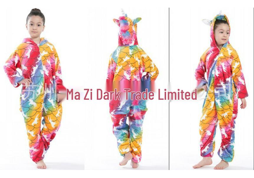 Rainbow Stars Pegasus Unicorn Flannel Onesie Pajamas for Couples
