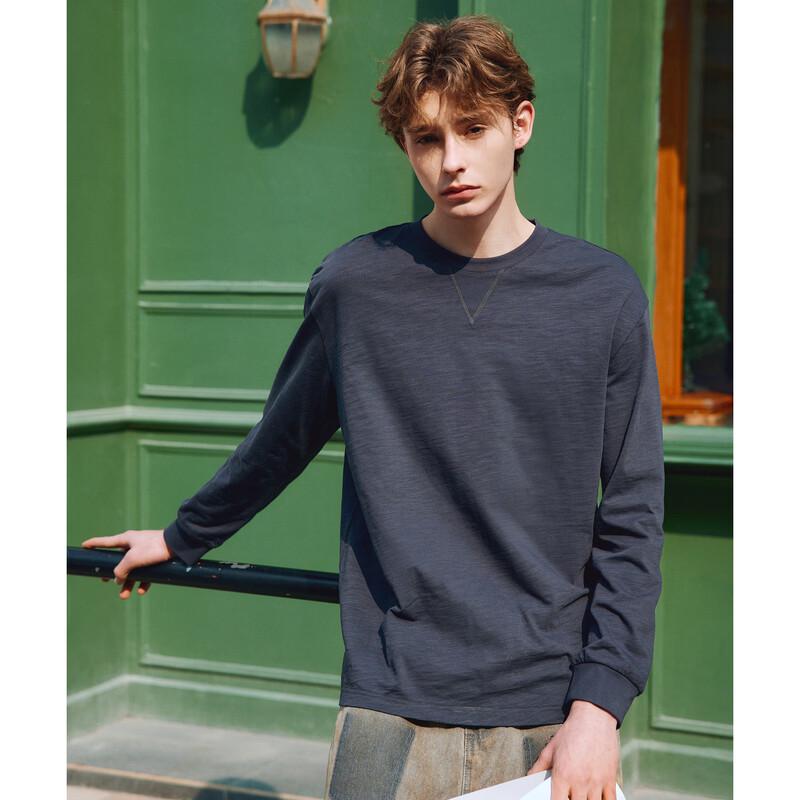 TonLion Men's Casual Crew Neck Long Sleeve T-Shirt