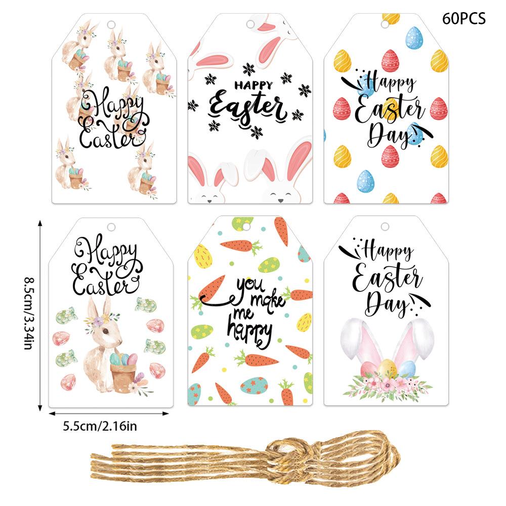 New Style, Easter Theme, Cute Bunny, Gift Box, Paper Tags, Party Decoration Pendant, Holiday Supplies