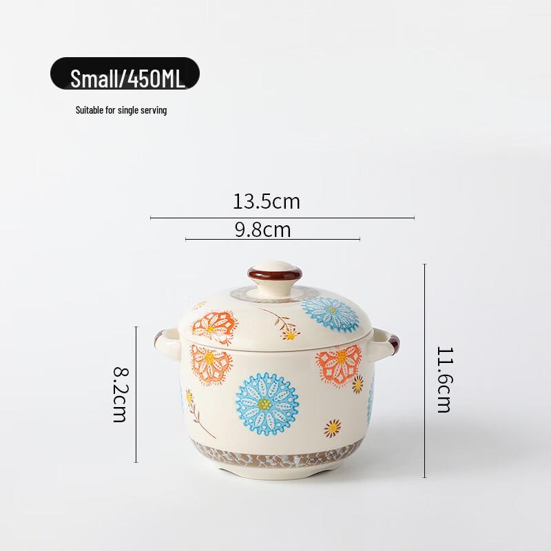 

ZISIZ Japanese Ceramic Hydrangea Stew Pot
