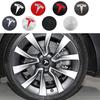 4 Stück 56mm Auto Emblem Radnabenabdeckung Aufkleber für Model S Model 3 Model Y X Reifenmitte Abdeckung Emblem Aufkleber Zubehör