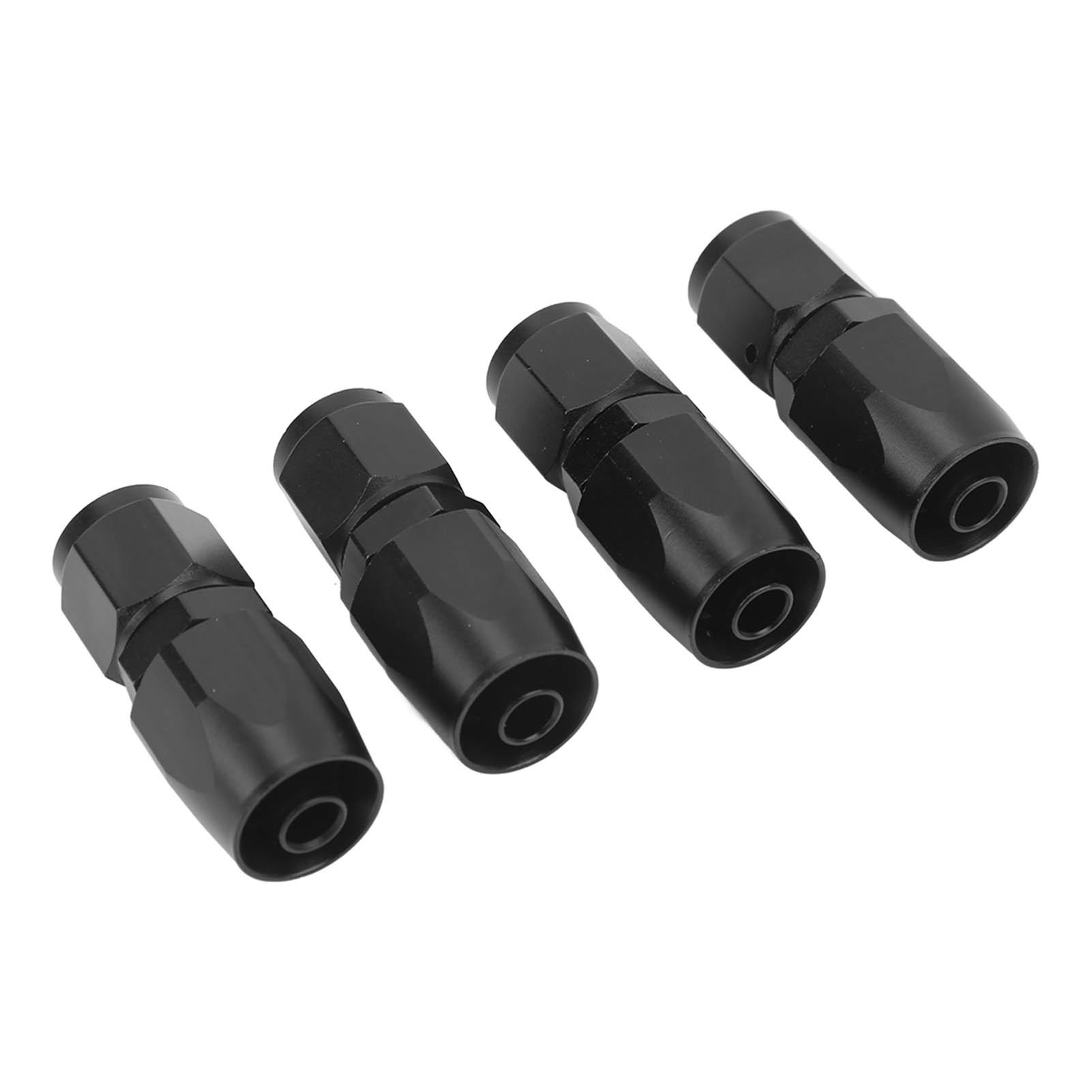 

4pcs Universal Aluminum AN6 0 Degree Straight Swivel Hose End Fitting Adapter Car Modification