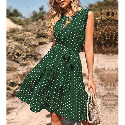 Summer Fashion Dot Dress For Women Sleeveless Sexy Evening Party Dresses Outfits Bodycon Long Dress Women  Robe 24710