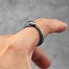 Stainless Steel Snake Ring Ouroboros Punk Jewelry for Men Women Biker Fashion Trendy Halloween Gift