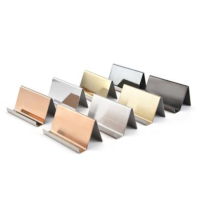 Manufacturer Business Card Holder & Phone Stand In Silver/Champagne Gold/Rose Gold Model HL498 Creative Simple Design