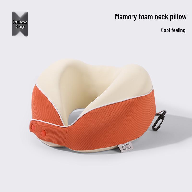 Portable U-Shaped Memory Foam Neck Pillow for Parent-Child - Foldable Travel, Airplane, Office & Nap Support