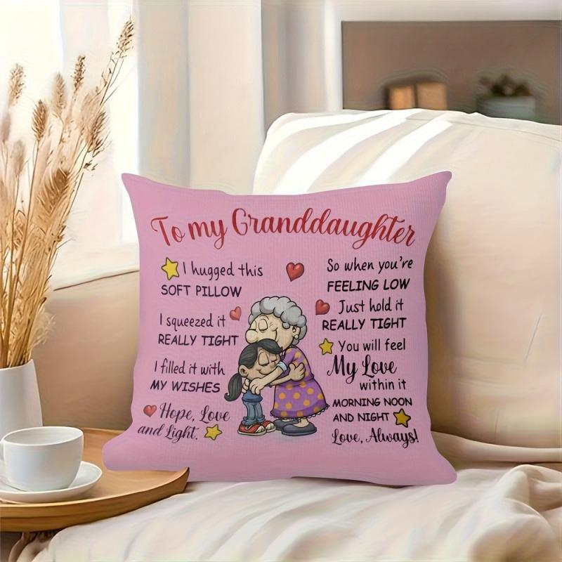 Gifts For Grandchildren With The Theme Of Love And Blessing, Double-Sided Square Pillowcase, Lovely Wind Pillowcase Without Core