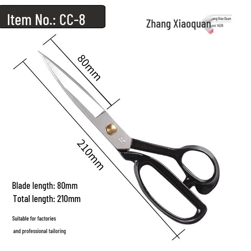 Genuine Zhang Xiaoquan 8/10 Inch Durable Tailor Shears for Fabric Cutting and Sewing