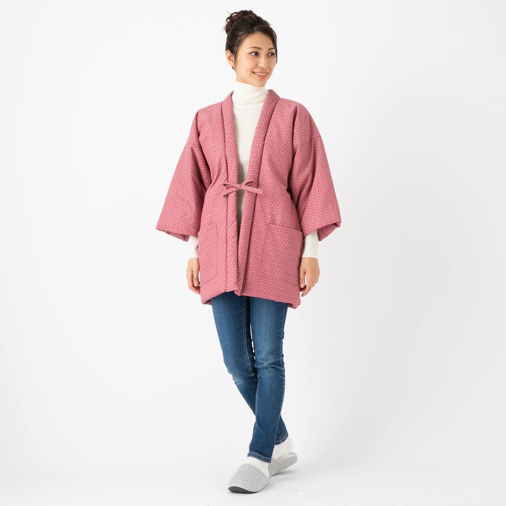 Watanosato Kurume Hanten Medium Dot Made In Kurume Weave Cotton-Filled (Women's Pattern, Pink), Japan,