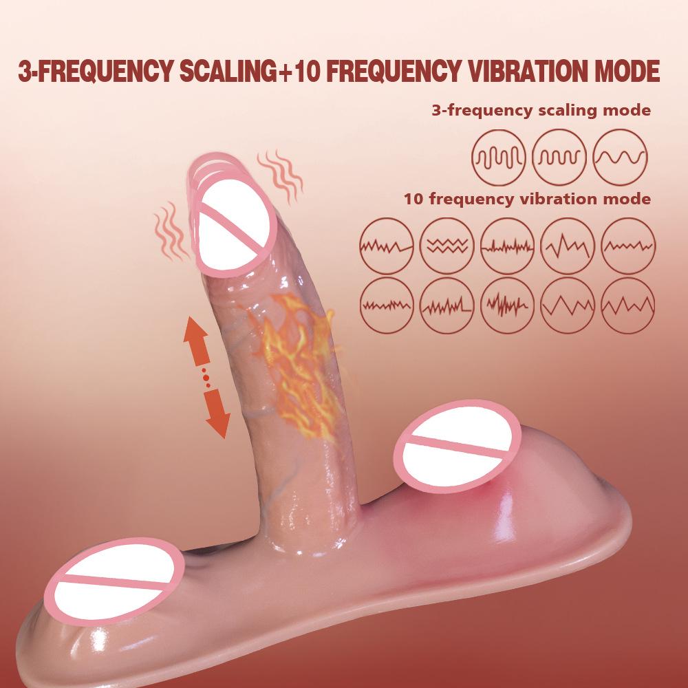 Retractable Vibrating Heating Wearable Female Masturbator