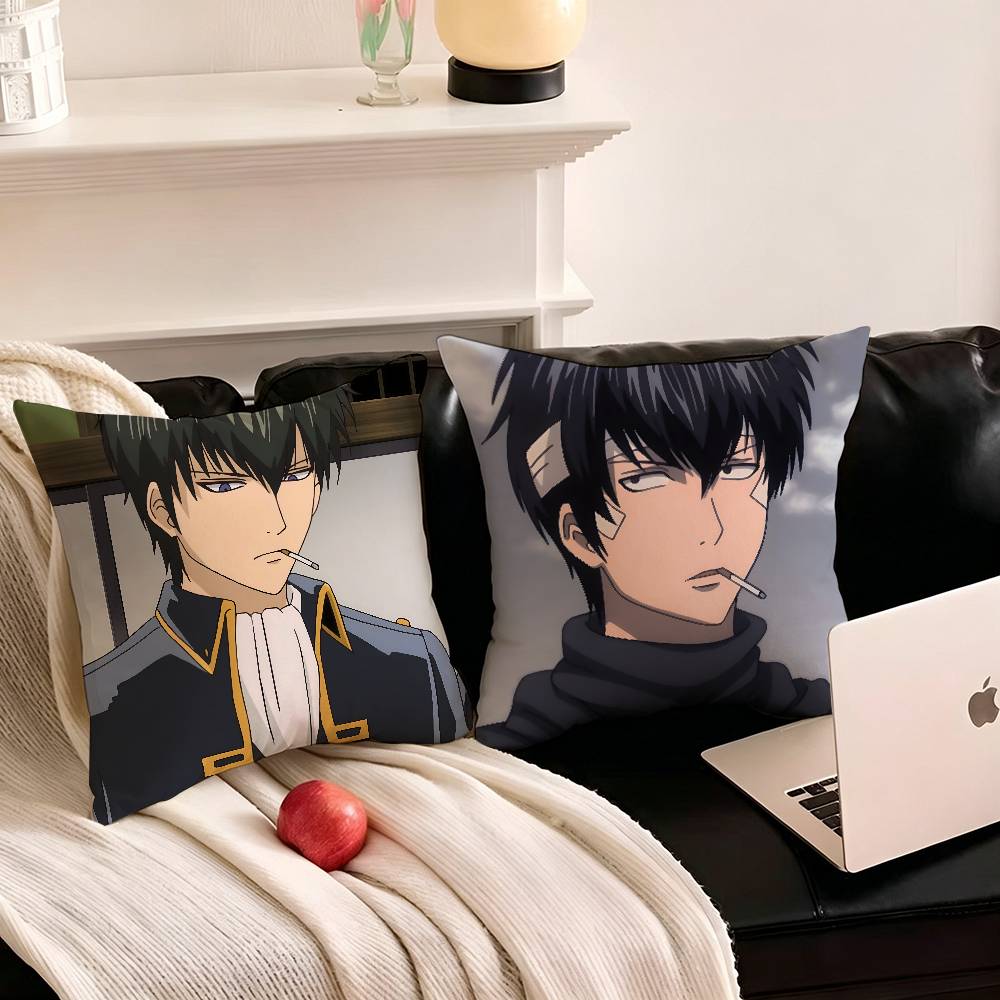 1pc Hijikata Toushiro Anime Cartoon Characters Pillow Case Fashion Square Pillowcase Bedroom Sofa Room Ins Decoration Leisure
